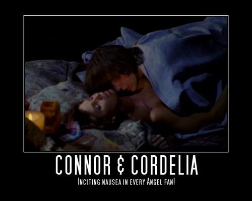 Connor y Cordelia incitando náuseas a cada fan. 